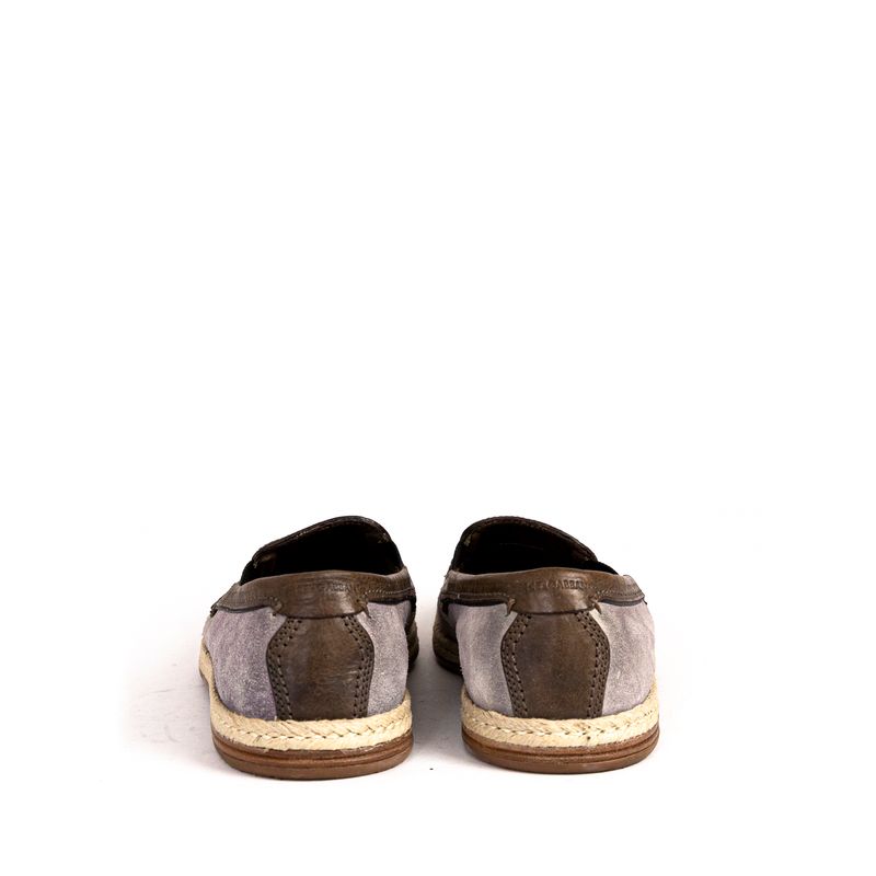 Slipper-Dolce---Gabbana-Camurca-e-Palha-Cinza