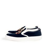Slipper-Gucci-Lona-Azul-Marinho-Brasao