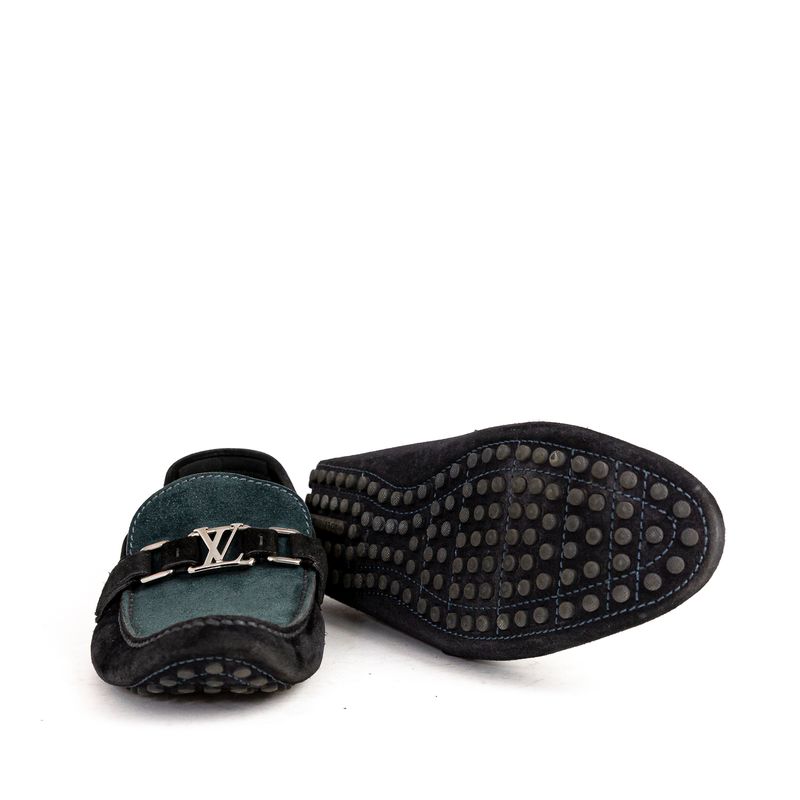 Mocassim-Louis-Vuitton-Camurca-Verde-Bicolor