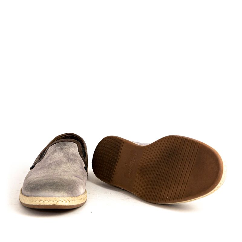 Slipper-Dolce---Gabbana-Camurca-e-Palha-Cinza