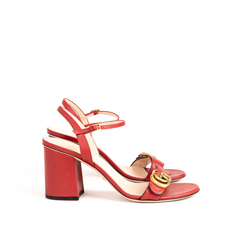 Sandalia-Gucci-Marmont-Couro-Vermelho