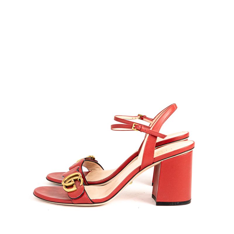 Sandalia-Gucci-Marmont-Couro-Vermelho