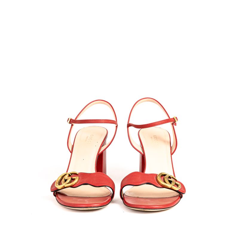Sandalia-Gucci-Marmont-Couro-Vermelho