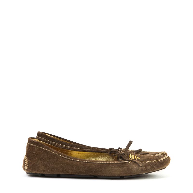 Mocassim-Prada-Camurca-Marrom