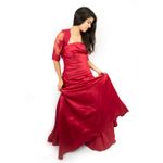 Vestido-Pronovias-Longo-com-Bolero-Tule-Vermelho