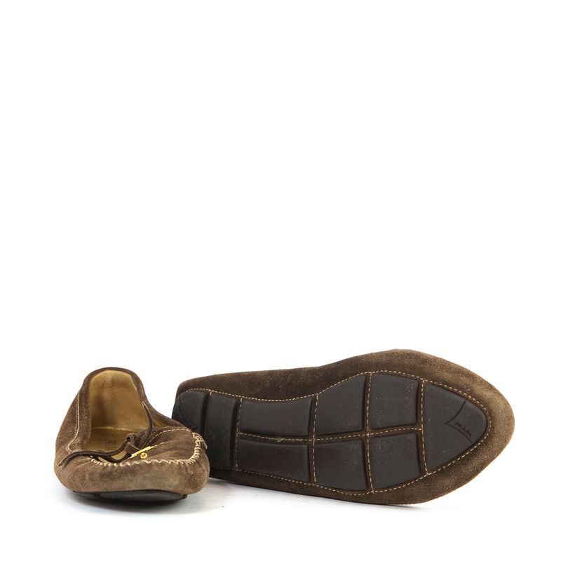Mocassim-Prada-Camurca-Marrom