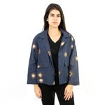 Blazer-Waiwai-e-Betina-de-Luca-Linho-Azul