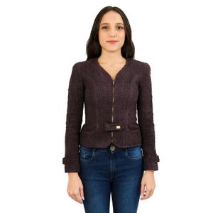 Blazer Chanel Tweed Roxo