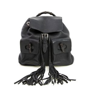 Mochila Gucci Couro Preto