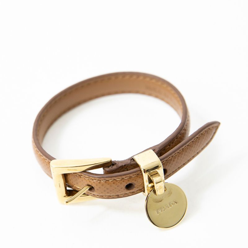 Pulseira-Prada-Saffiano-Bege