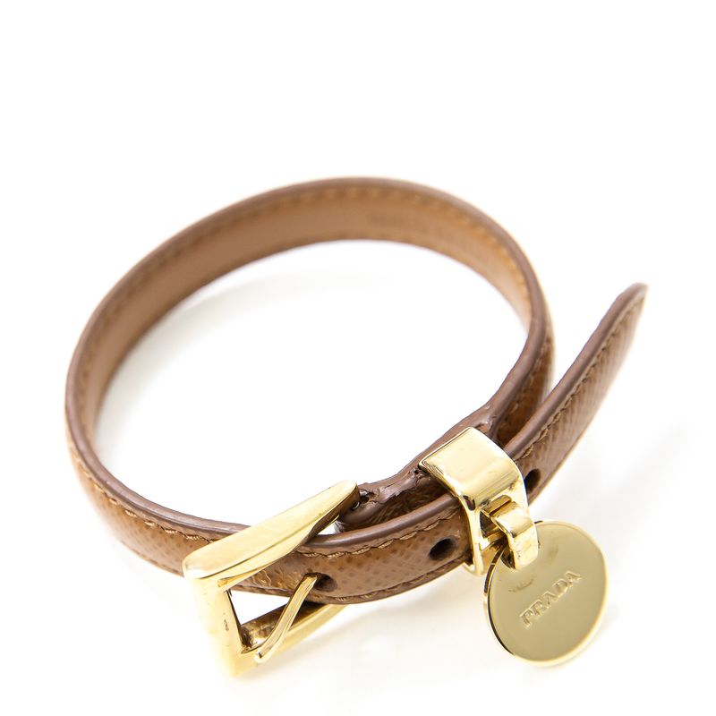 Pulseira-Prada-Saffiano-Bege