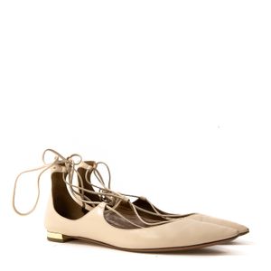 Sapatilha Aquazzura Bico Fino Bege