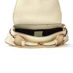 Clutch-Gucci-Horsebit-Couro-Bege