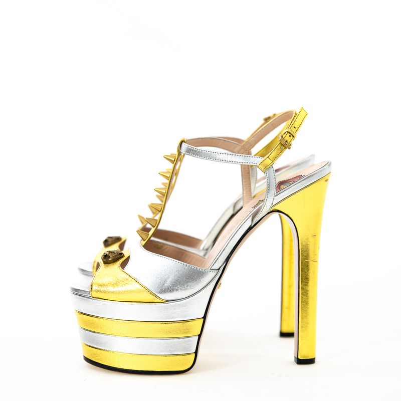 Sandalia-Gucci-Angel-Prateada-e-Dourada