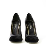 Pump-Chanel-Couro-e-Veludo-Preto