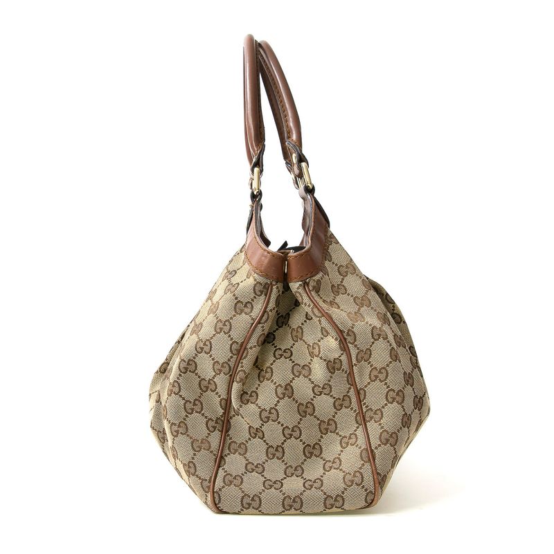 Bolsa-Gucci-Jacquard-Couro-Marrom