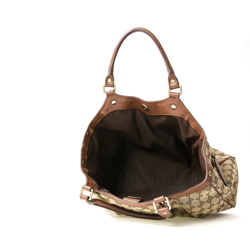 Bolsa-Gucci-Jacquard-Couro-Marrom