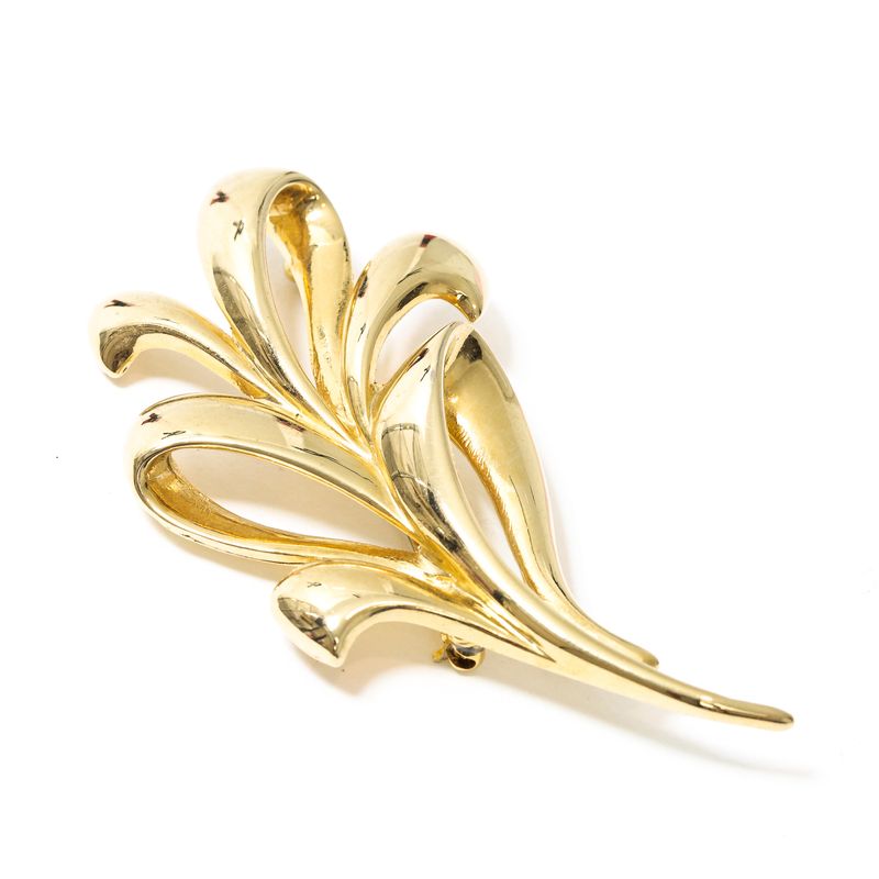 Broche-Flor-Dourado-Vintage