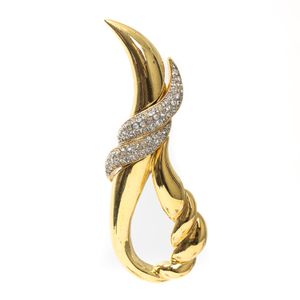 Broche Dourado com Strass Vintage