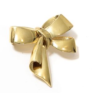 Broche Laço Dourado Vintage