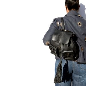 Mochila Gucci Couro Preto