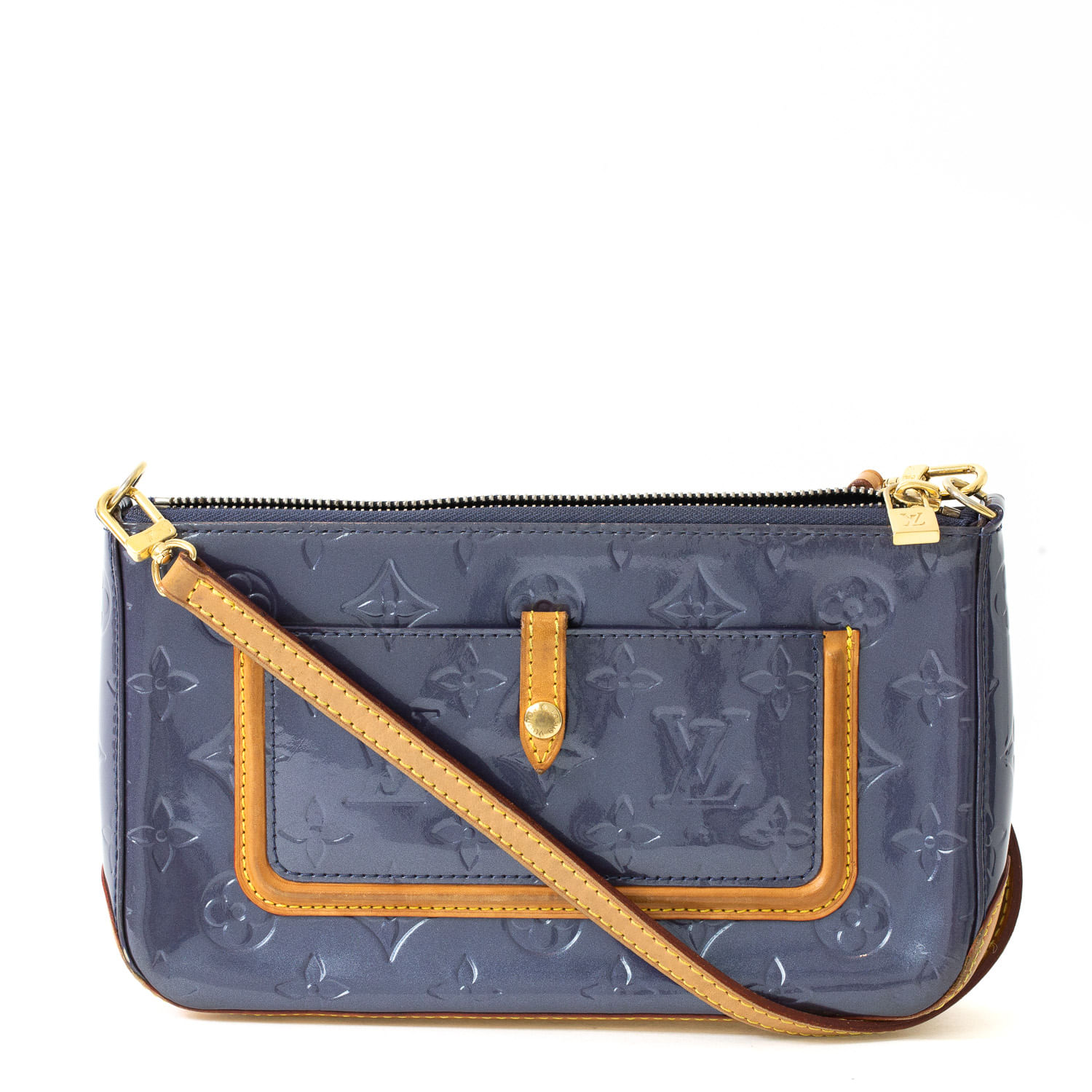Bolsa Chanel Verniz Azul  Brechó de luxo - Prettynew