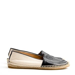 Espadrille Gucci Couro Branco e Preto