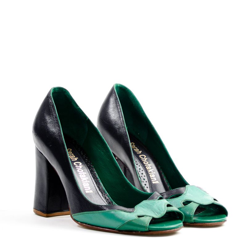 Scarpin-Sarah-Chofakian-Azul-e-Verde
