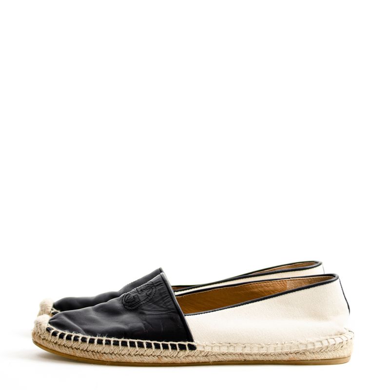 Espadrille-Gucci-Couro-Branco-e-Preto