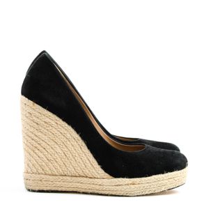 Plataforma Ferragamo Camurça Preta