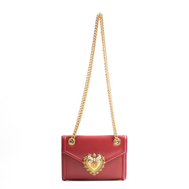 Bolsa-Dolce---Gabbana-Devotion-Couro-Vermelho