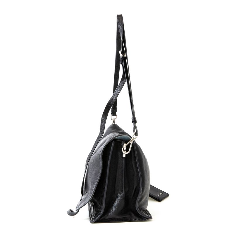 Bolsa-Prada-Messenger-Couro-Preto