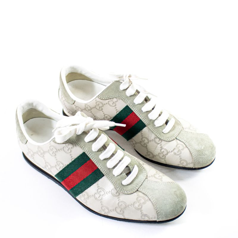 Tenis-Gucci-Guccissima-Cinza