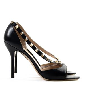 Sandália Valentino Rockstud Verniz Preto
