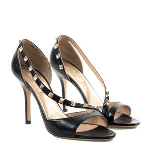 Sandália Valentino Rockstud Verniz Preto