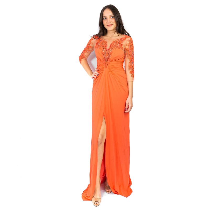 Vestido-Zuhair-Murad-Tule-Bordado-Laranja