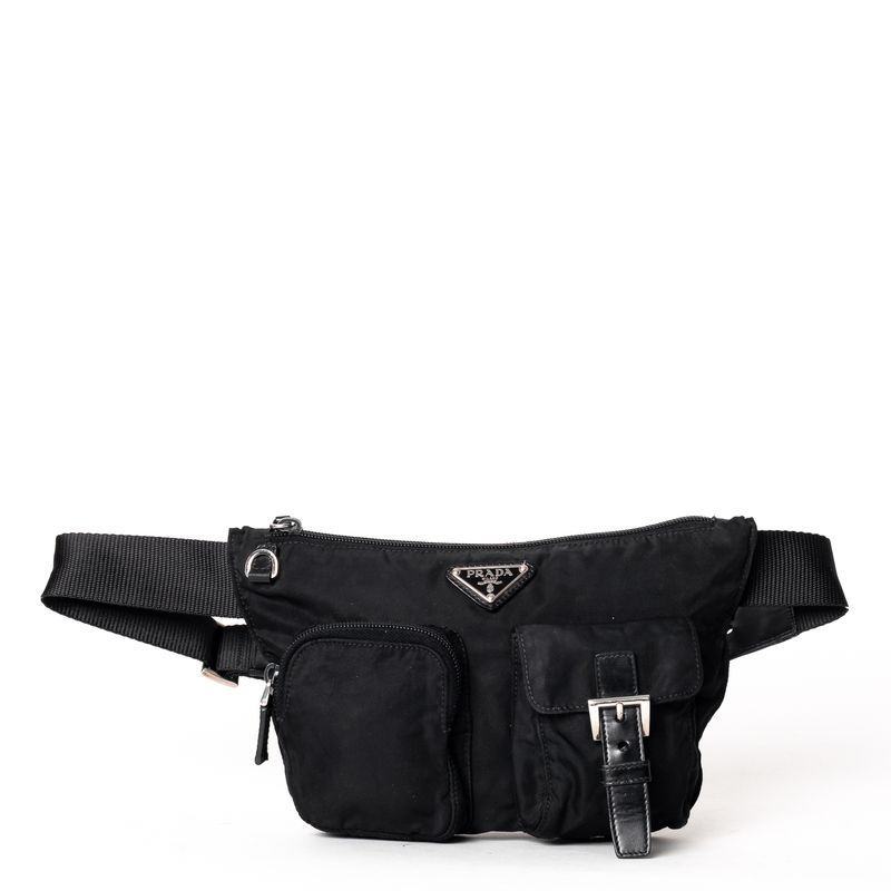 Pochete-Prada-Nylon-Preto