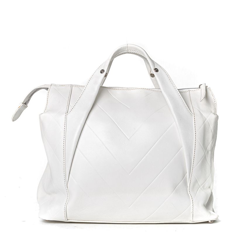 Bolsa-Chanel-Tote-Couro-Branco