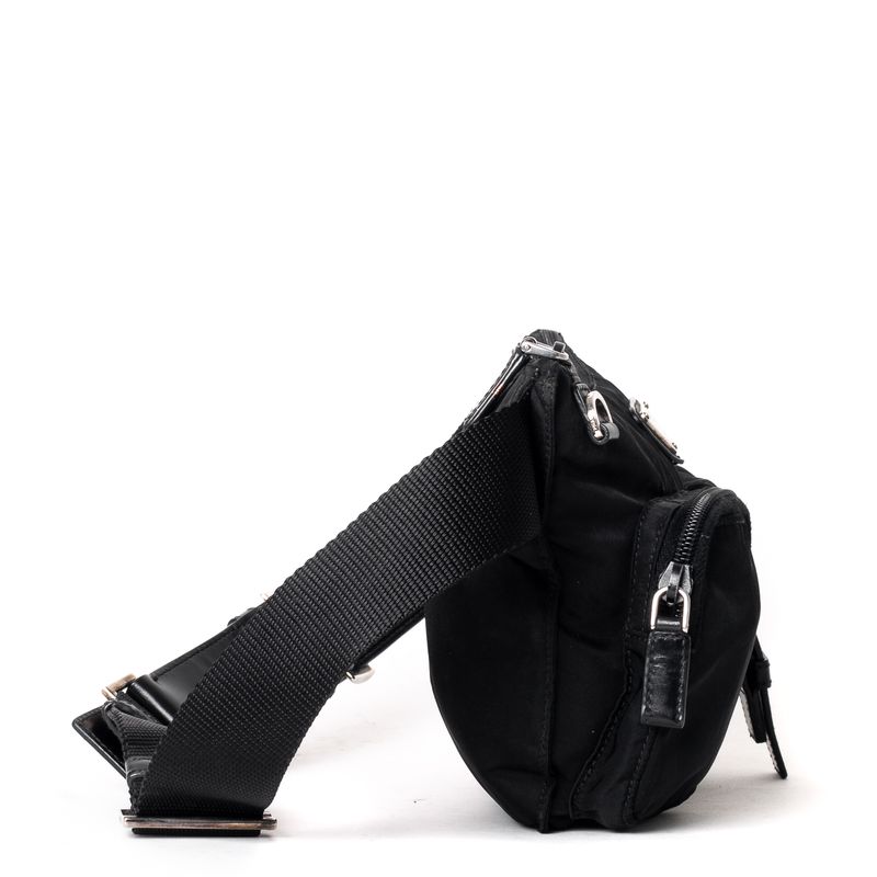 Pochete-Prada-Nylon-Preto