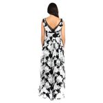 Vestido-Vera-Wang-Floral-Preto