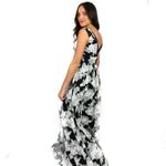 Vestido-Vera-Wang-Floral-Preto