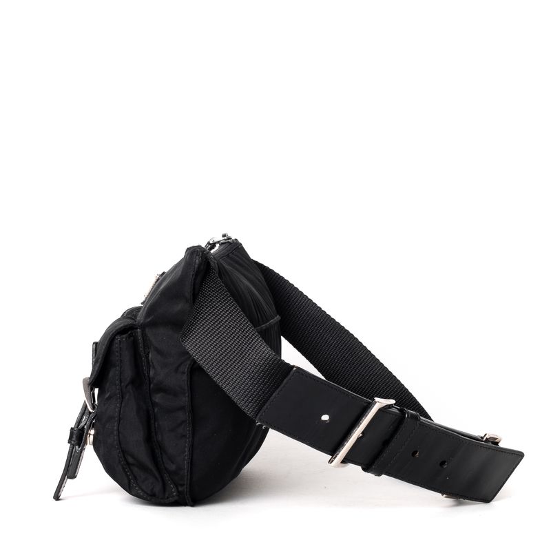 Pochete-Prada-Nylon-Preto