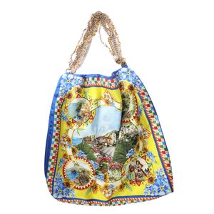 Bolsa D&G Seda Corrente Dourada