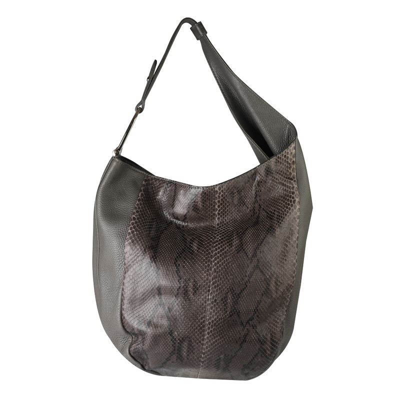 Bolsa-Gucci-Sacola-Couro-Python-Cinza