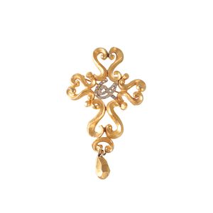 Broche Lacroix Cruz Dourado