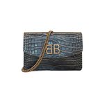 Bolsa-Balenciaga-Alca-Corrente-Couro-Azul