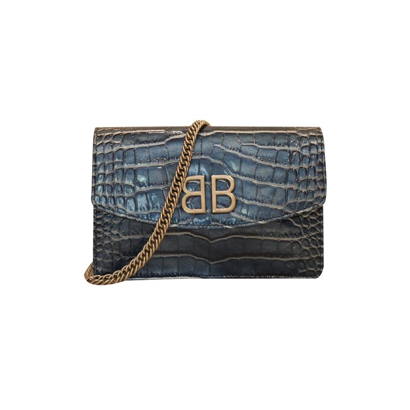 Bolsa-Balenciaga-Alca-Corrente-Couro-Azul