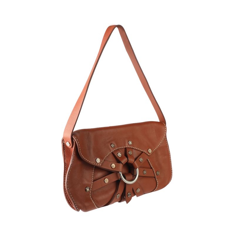 Bolsa-Celine-Argola-Couro-Telha