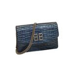 Bolsa-Balenciaga-Alca-Corrente-Couro-Azul