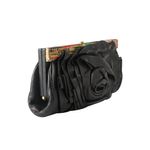 Clutch-Valentino-Flor-Couro-Pedras-Preta
